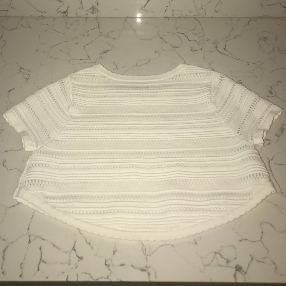 New Torn by Ronny Kobo Lena XS pointelle crop top - Picture 7 of 8